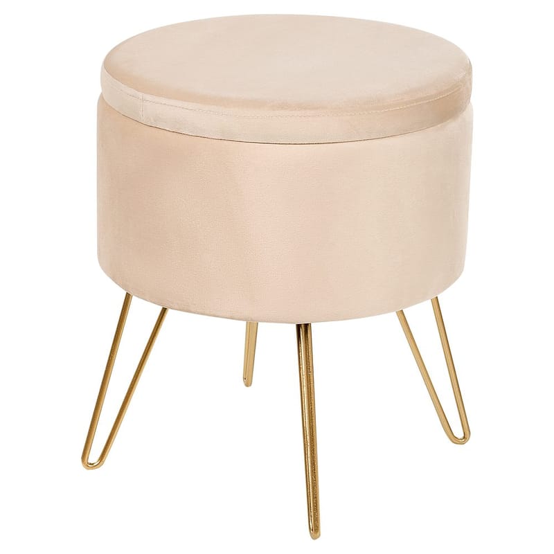 Puff Silas, Beige, guld