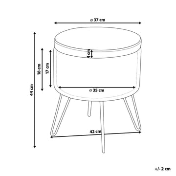 Puff Silas - Beige, guld - Möbler - Fåtölj & stolar - Pall & puff - Sittpuff