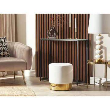 Puff Sophia - Vitt, guld - Möbler - Fåtölj & stolar - Pall & puff - Sittpuff