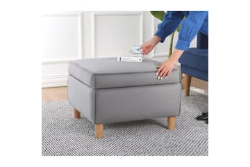 Puff Veyacen Grå - Grå - Möbler - Fåtölj & stolar - Pall & puff - Fotpallar