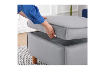 Puff Veyacen Grå - Grå - Möbler - Fåtölj & stolar - Pall & puff - Fotpallar