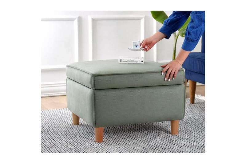 Puff Veyacen Grön - Grön - Möbler - Fåtölj & stolar - Pall & puff - Fotpallar