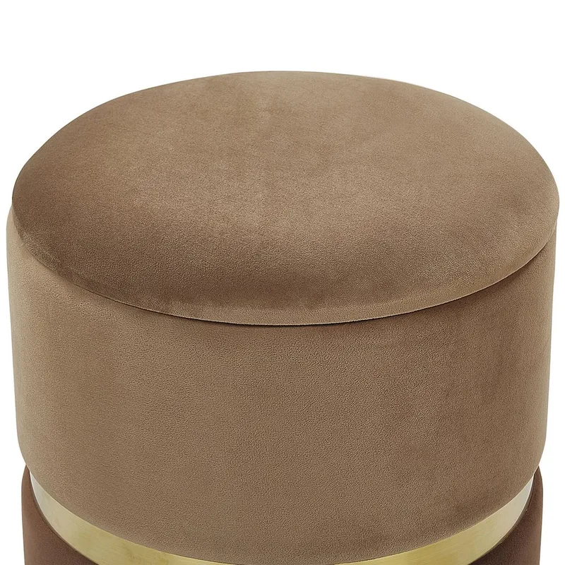 Puff Wichita 2-pack - Brun, Guld - Möbler - Fåtölj & stolar - Pall & puff - Sittpuff
