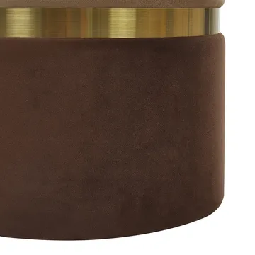 Puff Wichita 2-pack - Brun, Guld - Möbler - Fåtölj & stolar - Pall & puff - Sittpuff