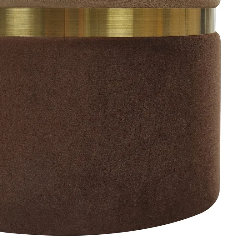 Puff Wichita 2-pack - Brun, Guld - Möbler - Fåtölj & stolar - Pall & puff - Sittpuff