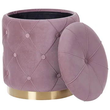 Puff Pueblo 2-pack - Rosa, guld - Möbler - Fåtölj & stolar - Pall & puff - Sittpuff