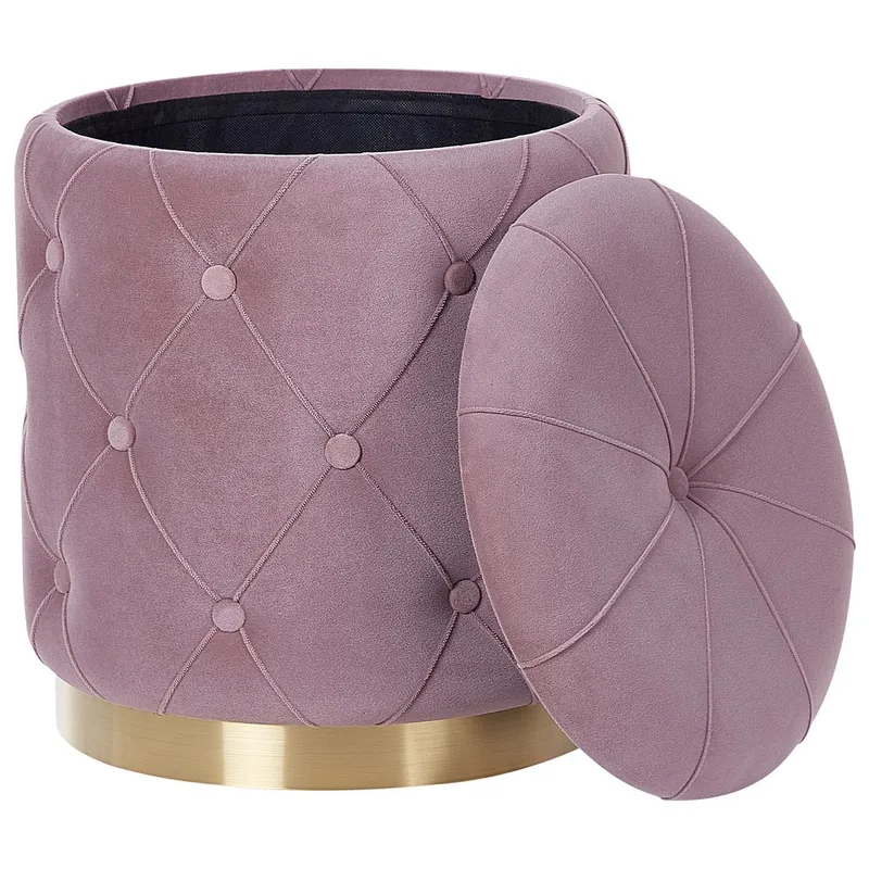 Puff Pueblo 2-pack - Rosa, guld - Möbler - Fåtölj & stolar - Pall & puff - Sittpuff
