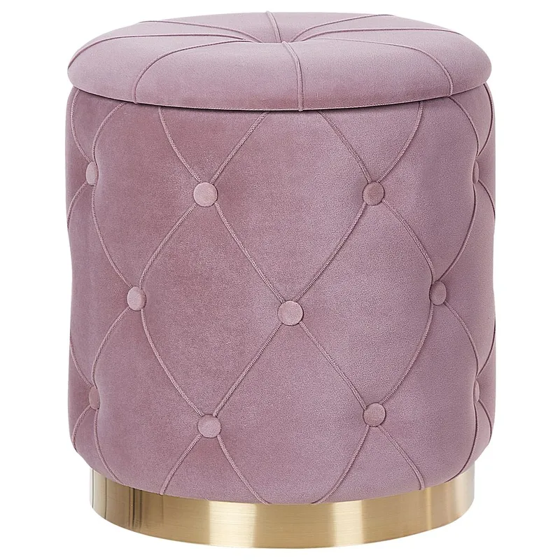 Puff Pueblo 2-pack - Rosa, guld - Möbler - Fåtölj & stolar - Pall & puff - Sittpuff