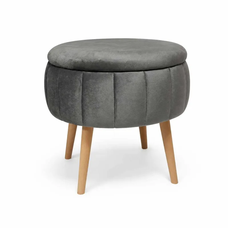 Retzow Sittpuff med förvaring 45 cm, Antracit