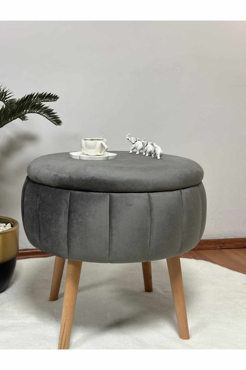 Retzow Sittpuff med förvaring 45 cm - Antracit - Möbler - Fåtölj & stolar - Pall & puff - Sittpuff