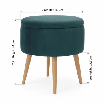 Retzow Sittpuff med förvaring 45 cm - Möbler - Fåtölj & stolar - Pall & puff - Sittpuff
