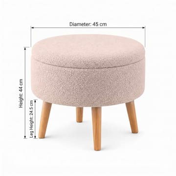Retzow Sittpuff med förvaring 45 cm - Möbler - Fåtölj & stolar - Pall & puff - Sittpuff
