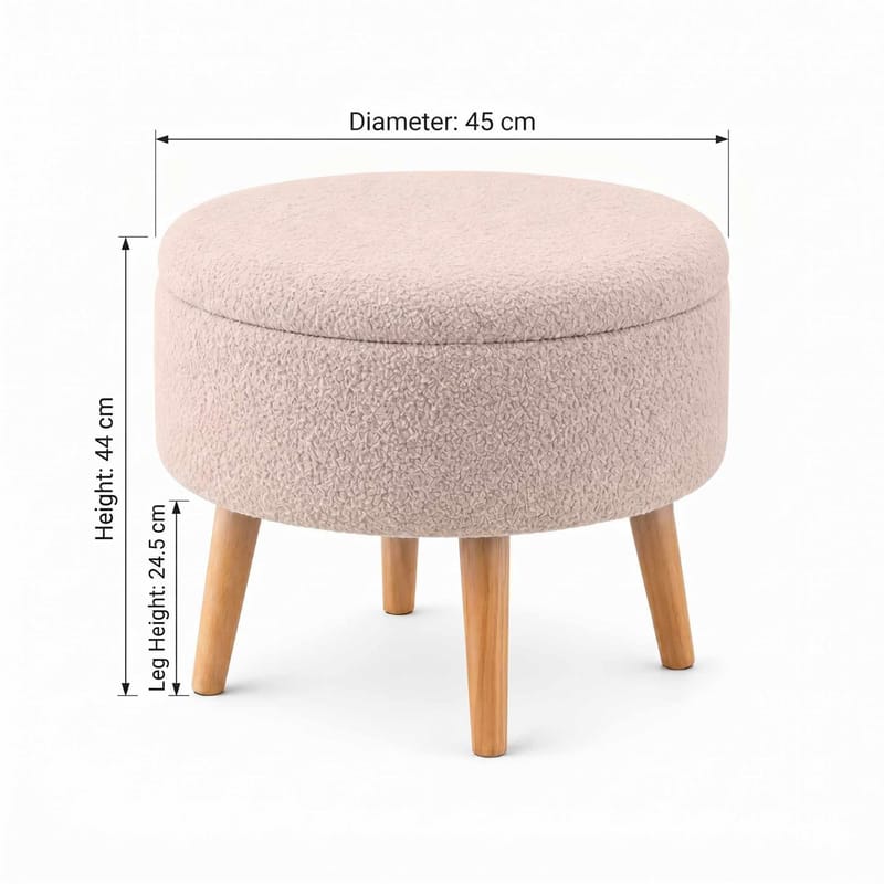 Retzow Sittpuff med förvaring 45 cm - Möbler - Fåtölj & stolar - Pall & puff - Sittpuff