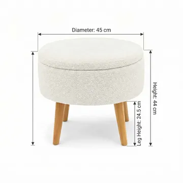 Retzow Sittpuff med förvaring 45 cm - Möbler - Fåtölj & stolar - Pall & puff - Sittpuff