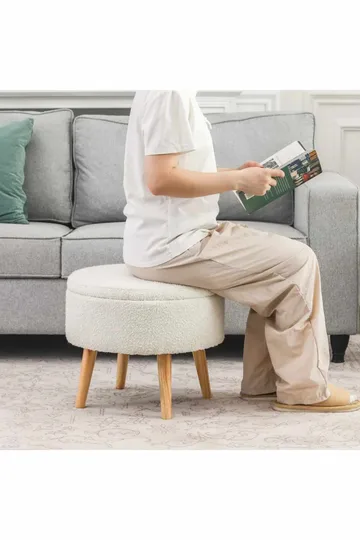 Retzow Sittpuff med förvaring 45 cm - Möbler - Fåtölj & stolar - Pall & puff - Sittpuff