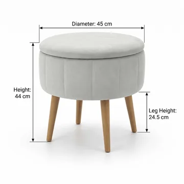 Retzow Sittpuff med förvaring 45 cm - Möbler - Fåtölj & stolar - Pall & puff - Sittpuff