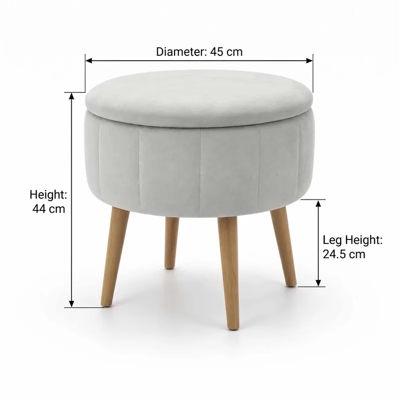 Retzow Sittpuff med förvaring 45 cm - Möbler - Fåtölj & stolar - Pall & puff - Sittpuff