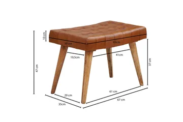 Rimantas Sittpall - Brun - Möbler - Fåtölj & stolar - Pall & puff