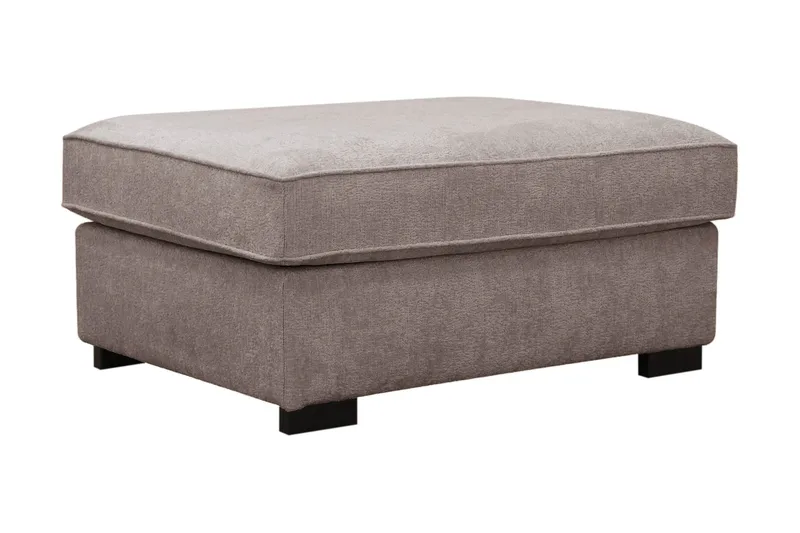 Rossita Fotpall i chenille - Grå/Brun - Möbler - Fåtölj & stolar - Pall & puff - Fotpallar