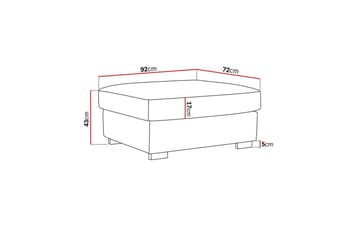 Rossita Fotpall i chenille - Svart - Möbler - Fåtölj & stolar - Pall & puff - Fotpallar