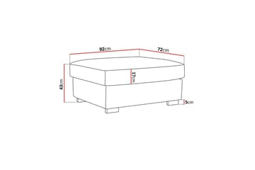 Rossita Fotpall i Manchester - Brun - Möbler - Fåtölj & stolar - Pall & puff - Fotpallar