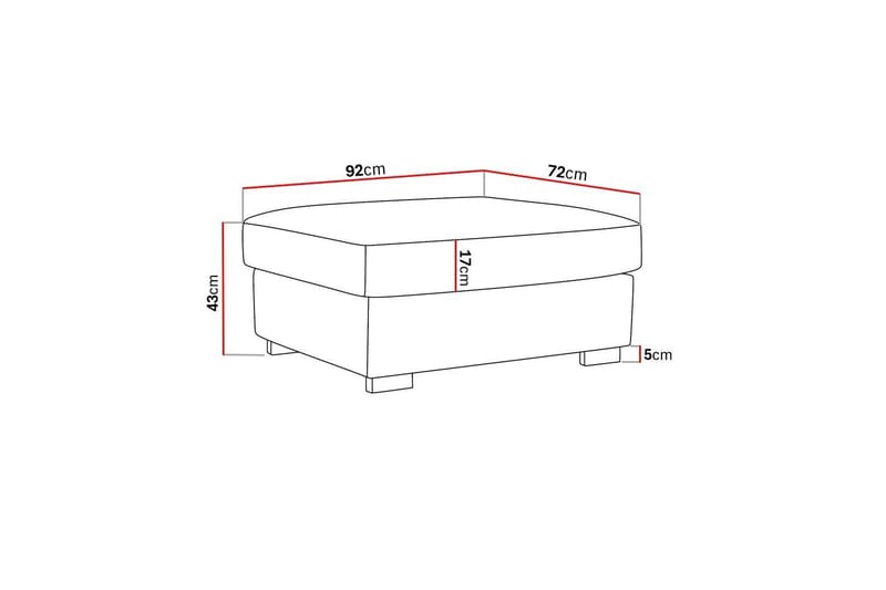 Rossita Fotpall i Manchester - Brun - Möbler - Fåtölj & stolar - Pall & puff - Fotpallar