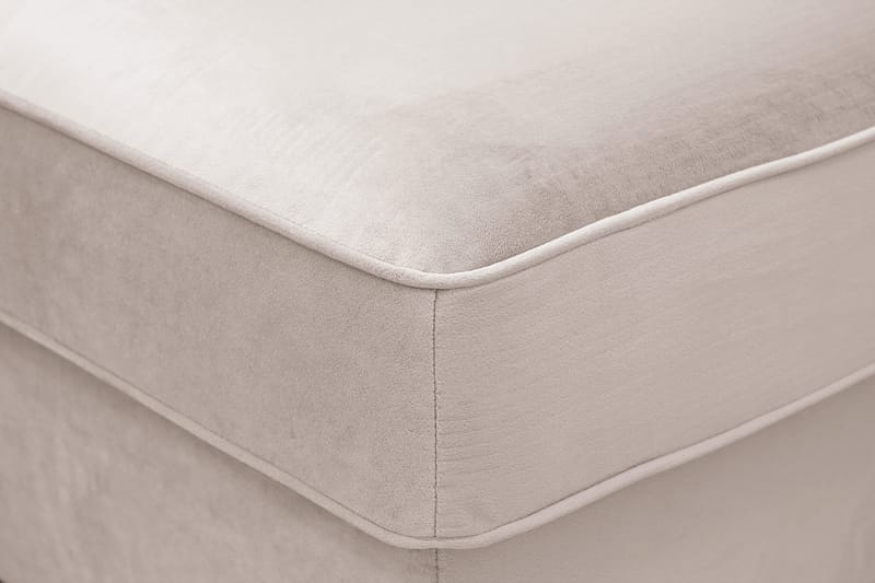 Rossita Fotpall i Sammet - Beige - Möbler - Fåtölj & stolar - Pall & puff - Fotpallar
