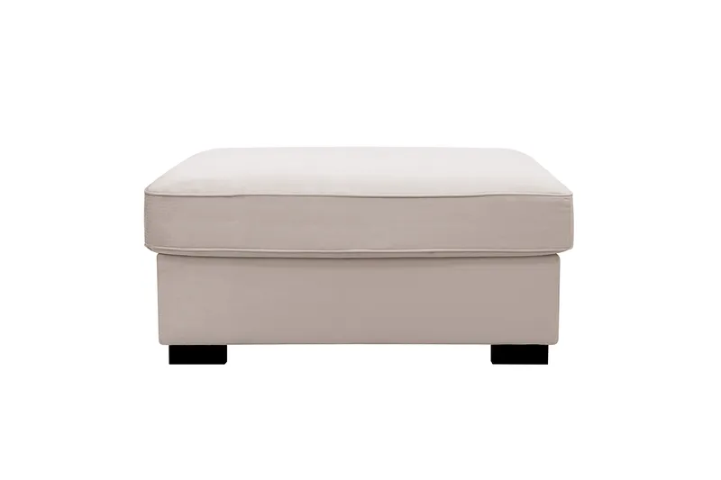 Rossita Fotpall i Sammet - Beige - Möbler - Fåtölj & stolar - Pall & puff - Fotpallar