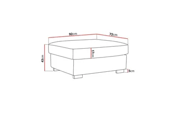 Rossita Fotpall i tyg - Beige - Möbler - Fåtölj & stolar - Pall & puff - Fotpallar