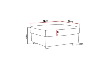 Rossita Fotpall i Tyg - Brun - Möbler - Fåtölj & stolar - Pall & puff - Fotpallar