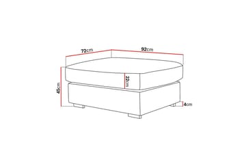 Rossita lyx Fotpall - Svart Chenille - Möbler - Fåtölj & stolar - Pall & puff - Fotpallar