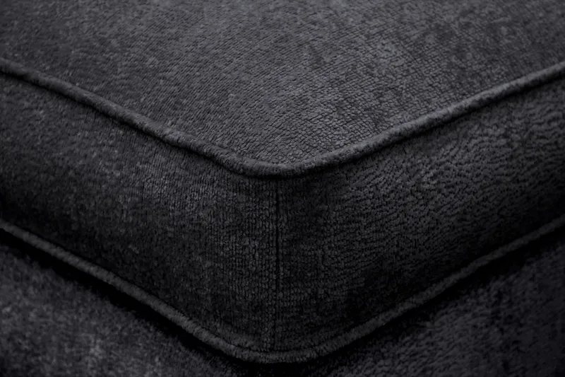 Rossita lyx Fotpall - Svart Chenille - Möbler - Fåtölj & stolar - Pall & puff - Fotpallar