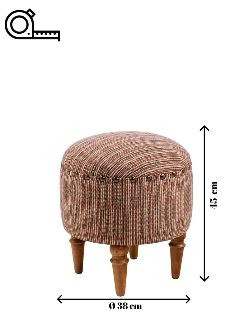 Rubby Sittpuff 38 cm Rund - Flerfärgad - Möbler - Fåtölj & stolar - Pall & puff - Fotpallar