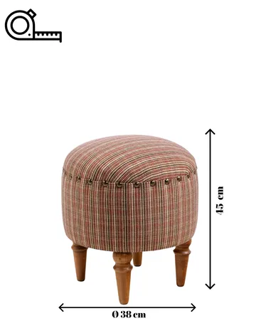 Rubby Sittpuff 38 cm Rund - Flerfärgad - Möbler - Fåtölj & stolar - Pall & puff - Fotpallar