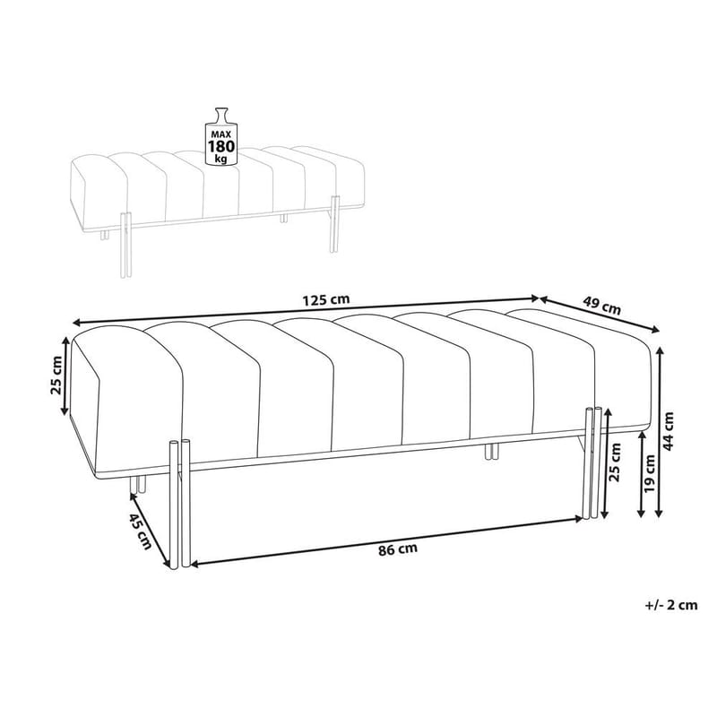 Sängbänk Carey - Möbler - Hallmöbler - Hallbänk