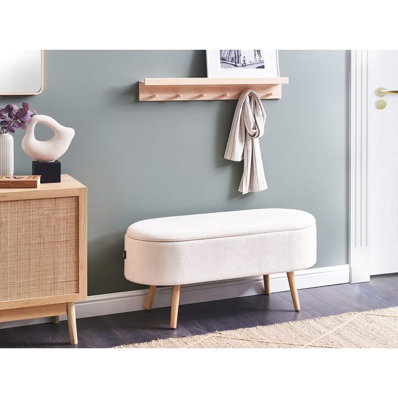 Sängbänk Oklahoma - Vit, ljust trä - Inredning - Dekoration & inredningsdetaljer - Dekorbeslag - Beslag - Möbelben