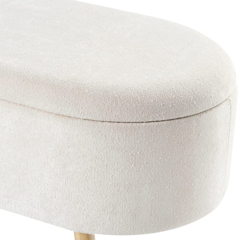 Sängbänk Oklahoma - Vit, ljust trä - Inredning - Dekoration & inredningsdetaljer - Dekorbeslag - Beslag - Möbelben