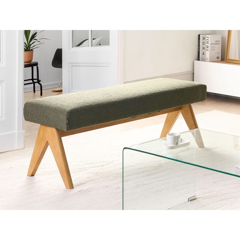 Sängbänk Tamre - Grönt, ljust trä - Möbler - Fåtölj & stolar - Pall & puff - Fotpallar
