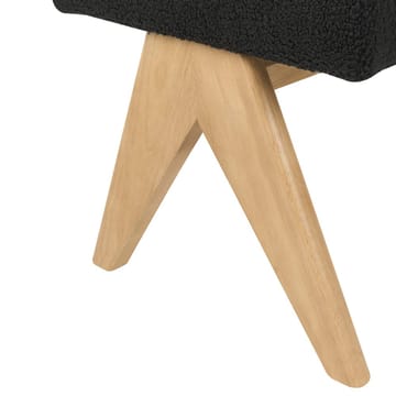 Sängbänk Tamre - Svart, ljust trä - Möbler - Fåtölj & stolar - Pall & puff - Fotpallar