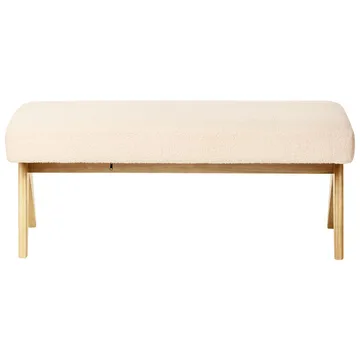 Sängbänk Tamre - Vit, ljust trä - Möbler - Fåtölj & stolar - Pall & puff - Fotpallar