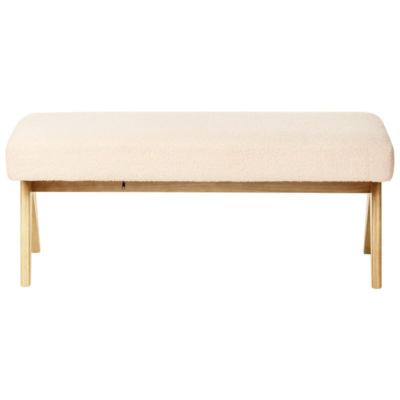 Sängbänk Tamre - Vit, ljust trä - Möbler - Fåtölj & stolar - Pall & puff - Fotpallar
