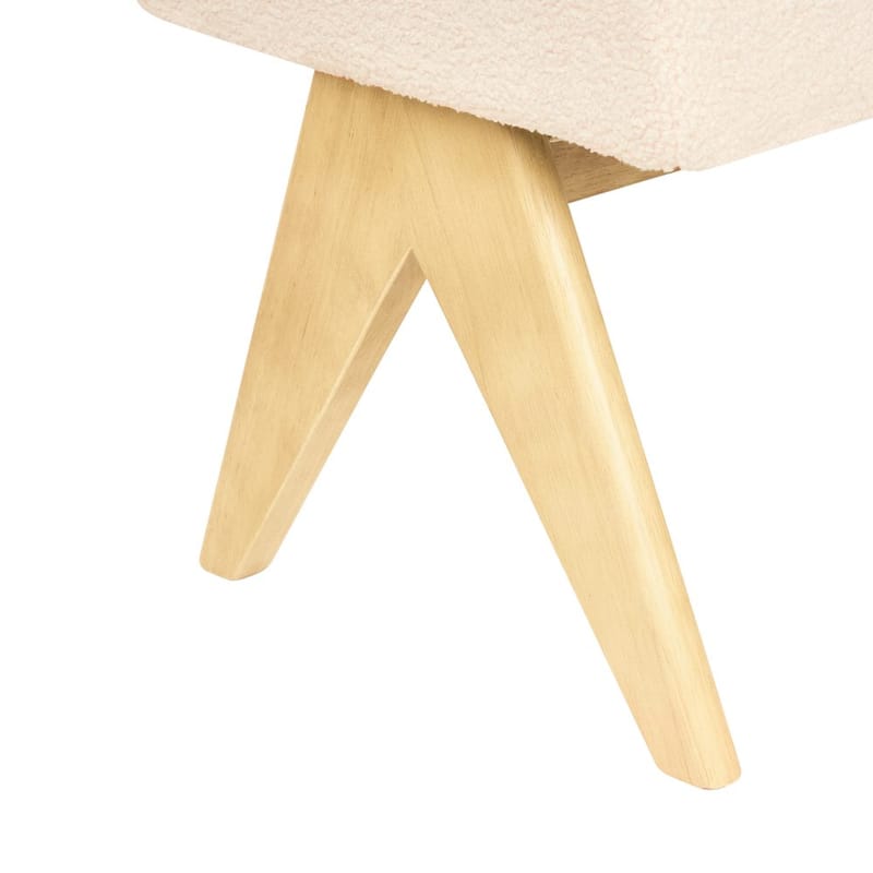 Sängbänk Tamre - Vit, ljust trä - Möbler - Fåtölj & stolar - Pall & puff - Fotpallar