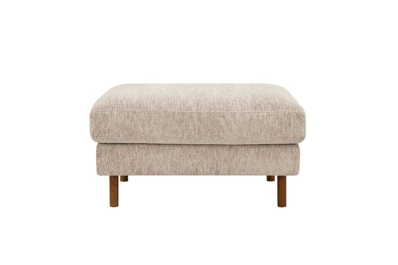Scandi Fotpall i Chenille - Beige - Möbler - Fåtölj & stolar - Pall & puff - Fotpallar