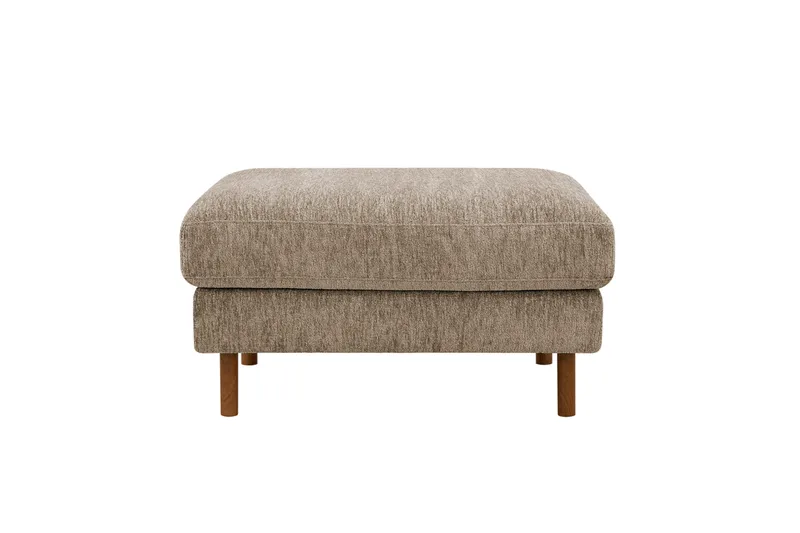 Scandi Fotpall i Chenille - Mörkbeige - Möbler - Fåtölj & stolar - Pall & puff - Fotpallar