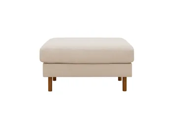 Scandi Fotpall i Manchester - Beige - Möbler - Fåtölj & stolar - Pall & puff - Fotpallar