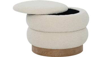 Selvaro Puff med förvaring 50 cm Rund - Beige - Möbler - Fåtölj & stolar - Pall & puff - Sittpuff