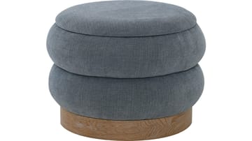 Selvaro Puff med förvaring 50 cm Rund - Blå - Möbler - Fåtölj & stolar - Pall & puff - Sittpuff