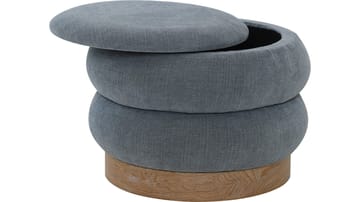 Selvaro Puff med förvaring 50 cm Rund - Blå - Möbler - Fåtölj & stolar - Pall & puff - Sittpuff