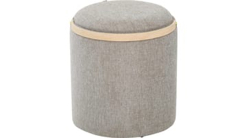 Serano Puff med trähandtag 40 cm Rund - Grå - Möbler - Fåtölj & stolar - Pall & puff - Sittpuff