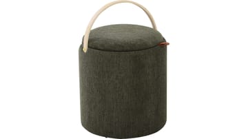 Serano Puff med trähandtag 40 cm Rund - Grön - Möbler - Fåtölj & stolar - Pall & puff - Sittpuff